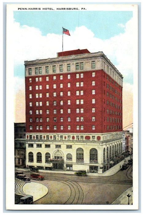 c1920's Penn-Harris Hotel Exterior Harrisburg Pennsylvania PA Unposted Postcard