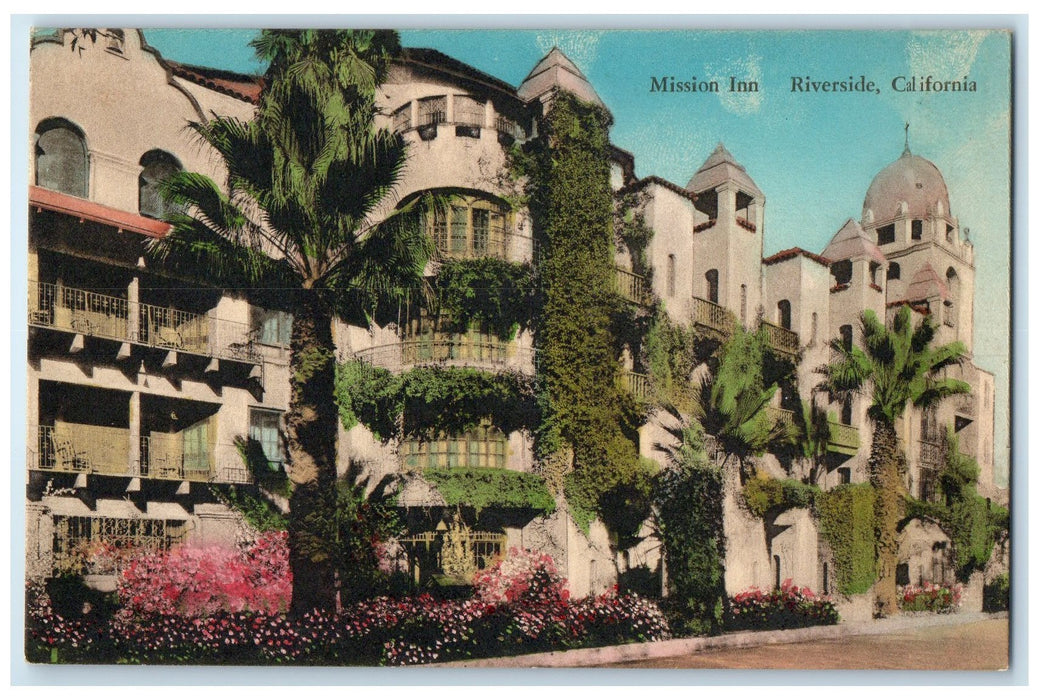 c1950's Mission Inn Motel & Restaurant Building Riverside California CA Postcard