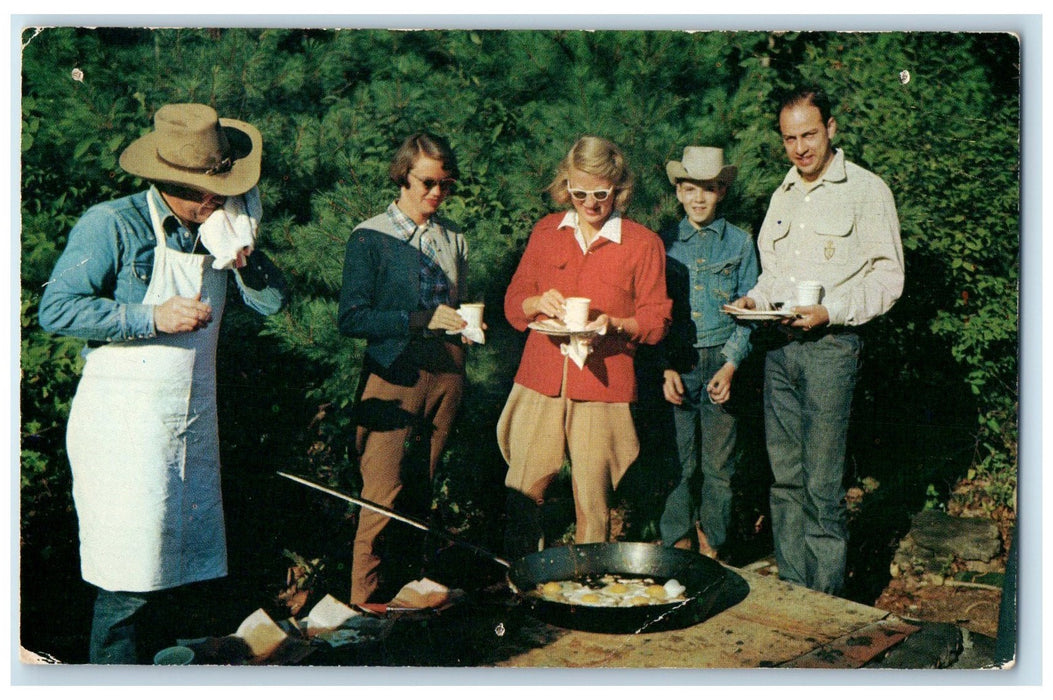 c1950's Sun Canyon In The Adirondacks Breakfast Warrensburg New York NY Postcard