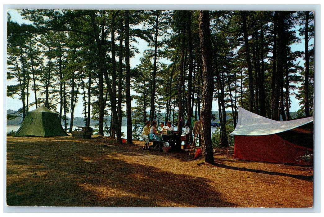 1972 Nickerson State Forest Park Campers Camp Brewster Massachusetts MA Postcard