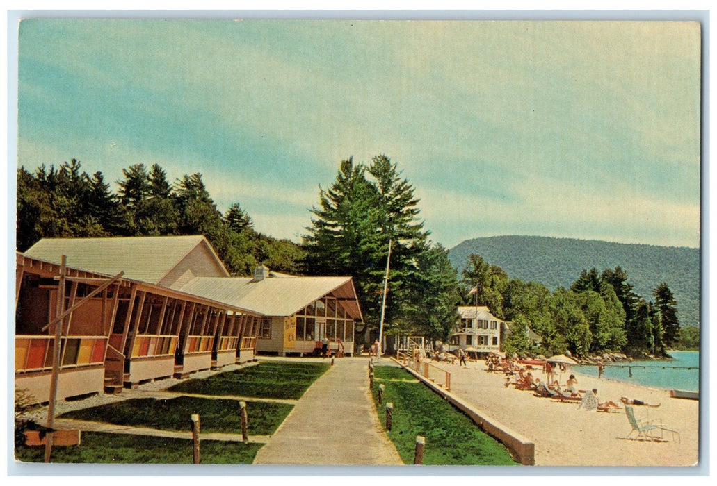 1966 Oneida Ranch House On Beach Camp On Woods Speculator New York NY Postcard