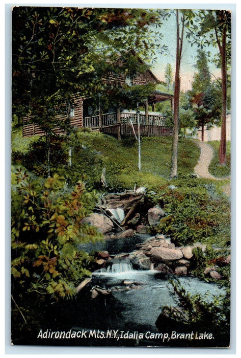 c1950's Idalia Camp Brant Lake Water Falls Mts. Adirondack New York NY Postcard