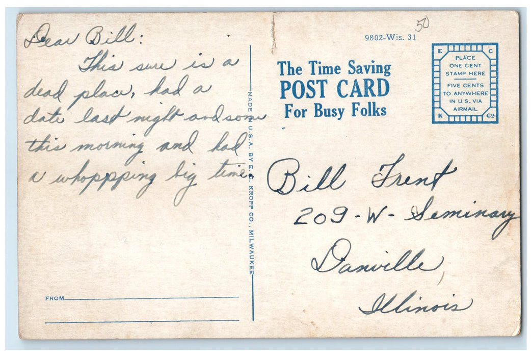 c1920 This Is No Bull Group Of Cows Milking Ready Cartoon Illustration Postcard