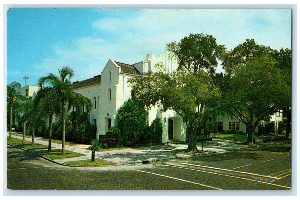 c1950's Fifth Avenue Baptist Church Building St. Petersburg Florida FL Postcard