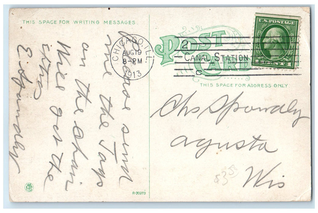 1913 Steamship City Of South Haven Chicago-South Haven Route Chicago IL Postcard