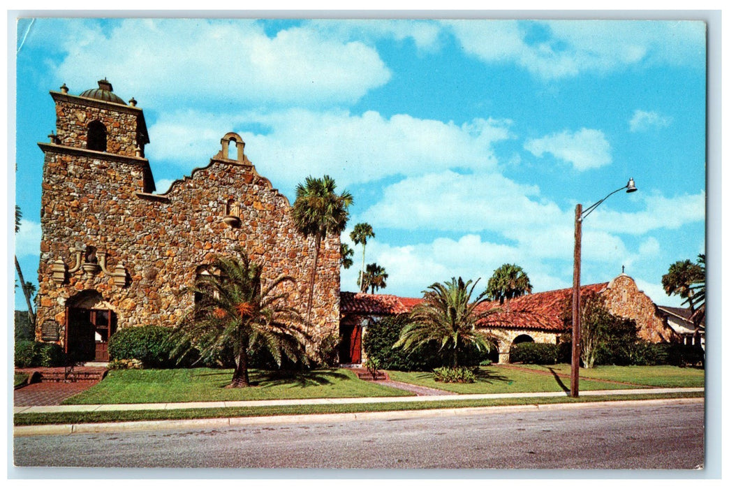 c1950's Seabreeze United Church Building Road Daytona Beach Florida FL Postcard