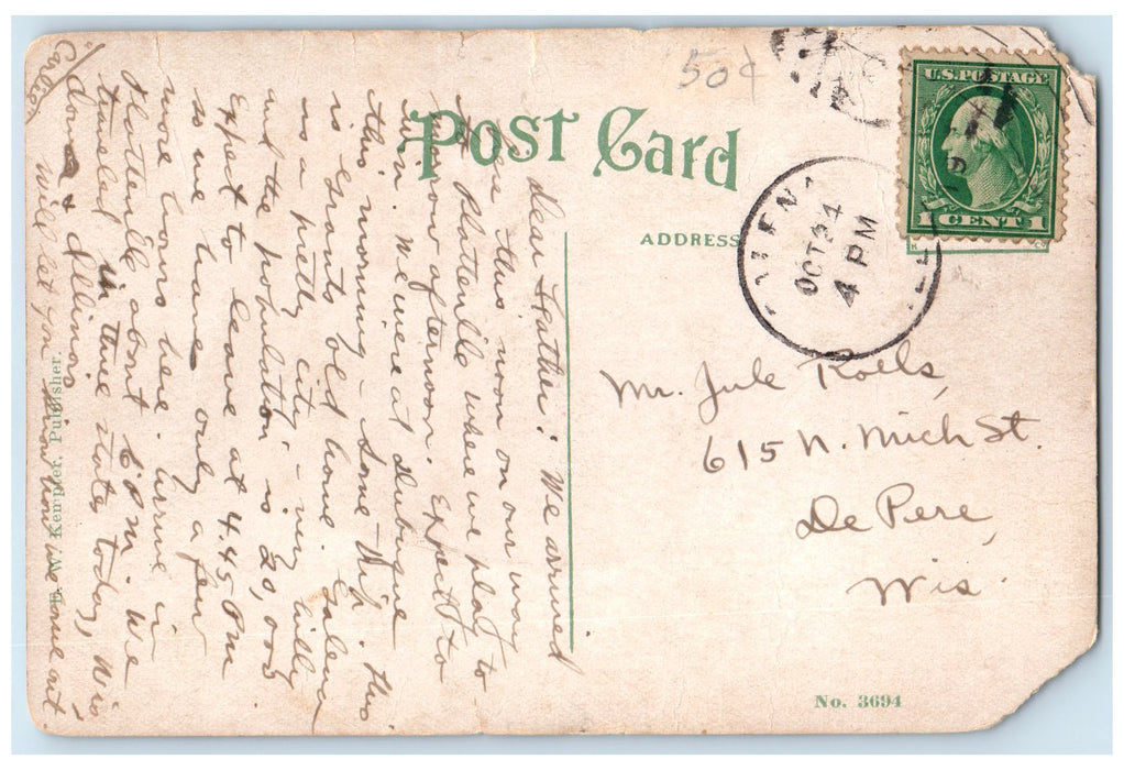 c1910 Gen. US Grant's Home Before The War House View Galena Illinois IL Postcard