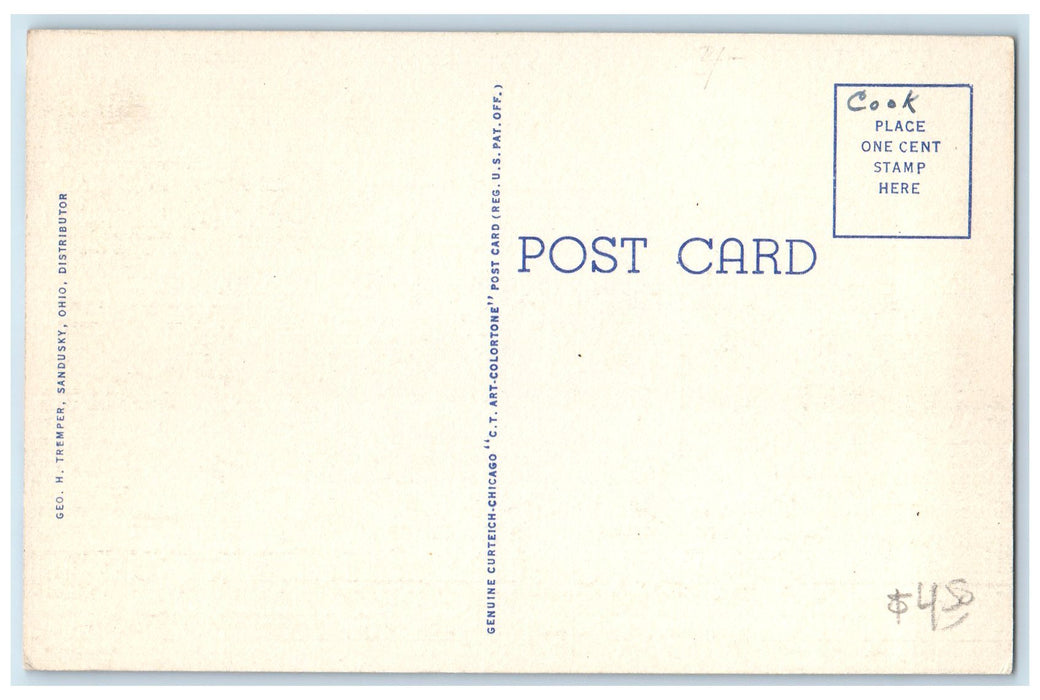 c1940s The Neuman Boat Line Fleet Messenger Commuter Mascot Sandusky OH Postcard