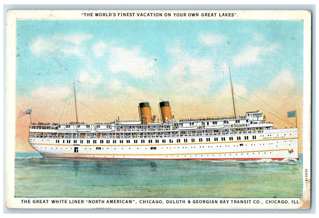 1926 Scene Of Great White North American Chicago Illinois IL Posted Postcard