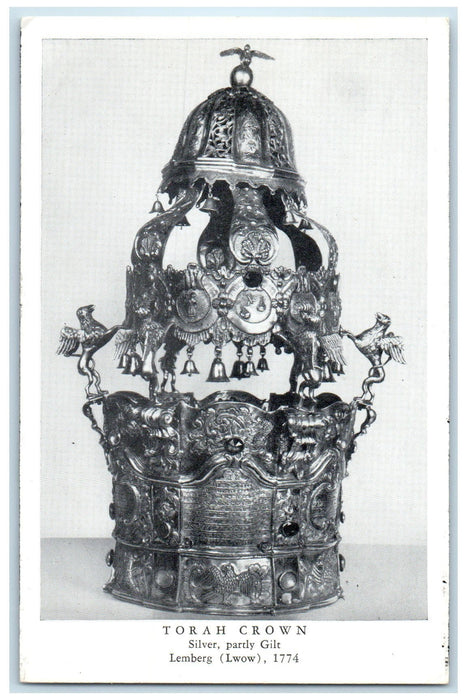 c1920 The Jewish Museum Torah Crown Silver Partly Gilt New York City NY Postcard