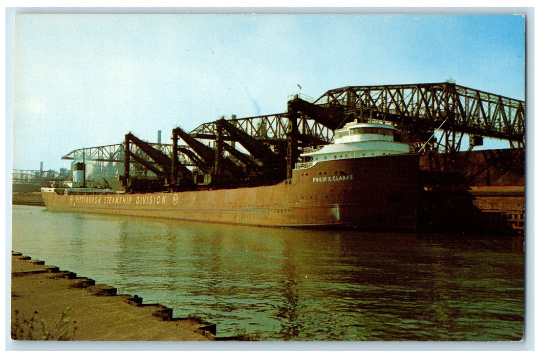 c1960s Gary Steel Works Philip R. Clarke Scene Gary Indiana IN Unposted Postcard
