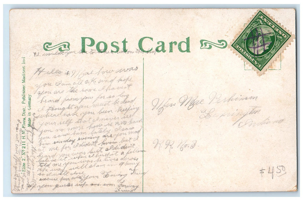 c1910's Steamer Indiana Passengers Scene Madison Indiana IN Unposted Postcard