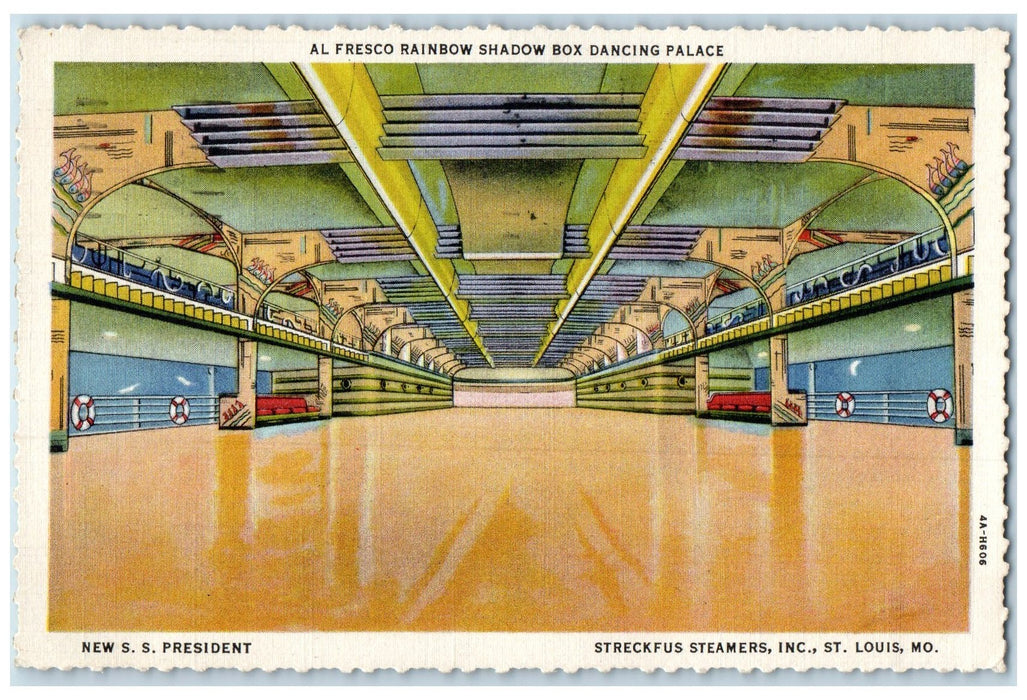 c1940's New Steamship President Streckfus Steamers Inc. Saint Paul MN Postcard