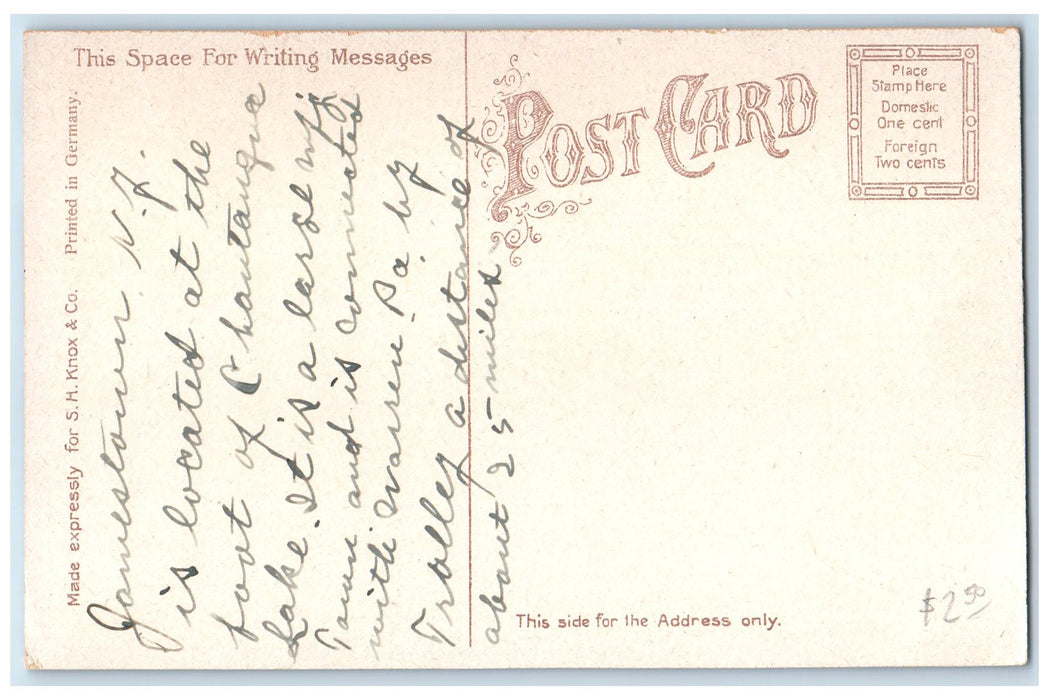 c1910's Steamships Boat Landing Scene At Jamestown New York NY Unposted Postcard