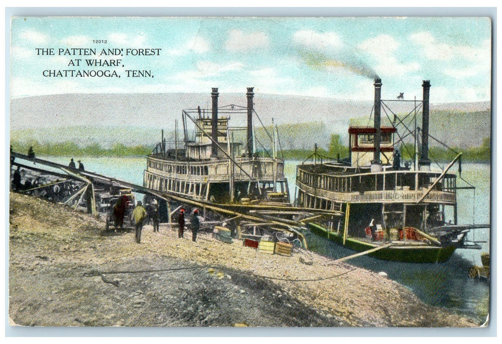 c1910s The Patten And Forest At Wharf Chattanooga Tennessee TN Unposted Postcard