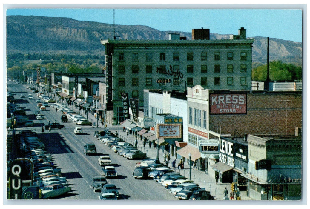 c1950's Western Colorado's Largest City Streetcar Grand Junction CO Postcard