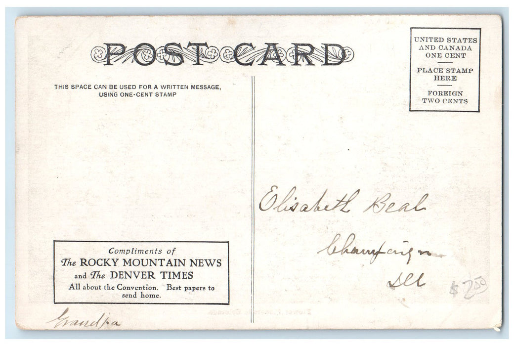 c1920's Flower Pickers Men Women In Front Of Locomotive Colorado CO Postcard