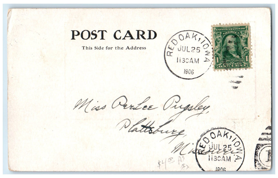 1906 New Factory Building Thos. D. Murphy Company Red Oak Iowa IA Trees Postcard