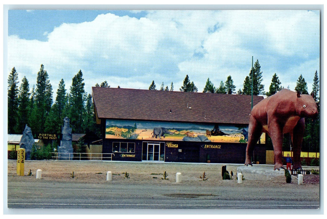 c1950's Baluchitherium Largest Mammal Thunder Beast Park Chiloquin OR Postcard