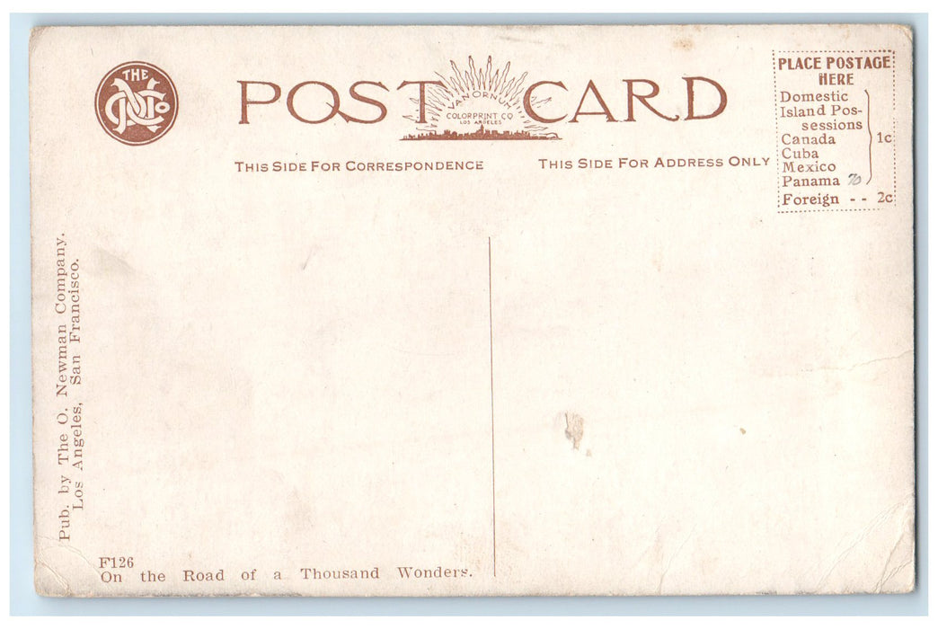 c1910's Grand Canyon Railway Million Dollar Pier Ocean Park California Postcard