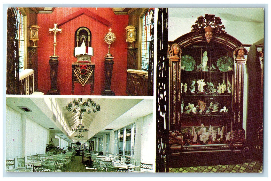 c1950 Creighton's Restaurant Museum Of Antiques Fort Lauderdale Florida Postcard