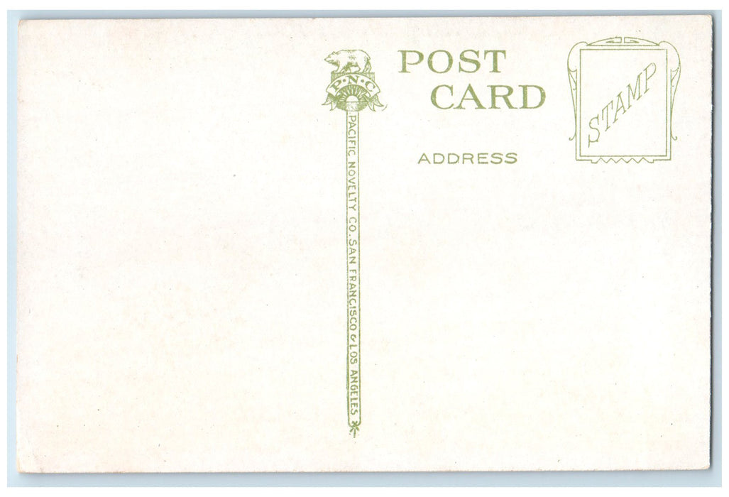 c1920's Lincoln Grammar School Campus Building Ground Madera California Postcard