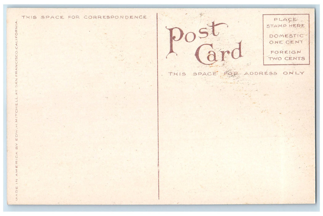 c1950 High School Campus Building Entrance Santa Barbara California Postcard