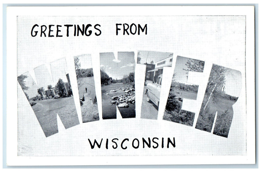 c1940's Greetings From Winter Wisconsin WI Developing Fine Farming Area Postcard