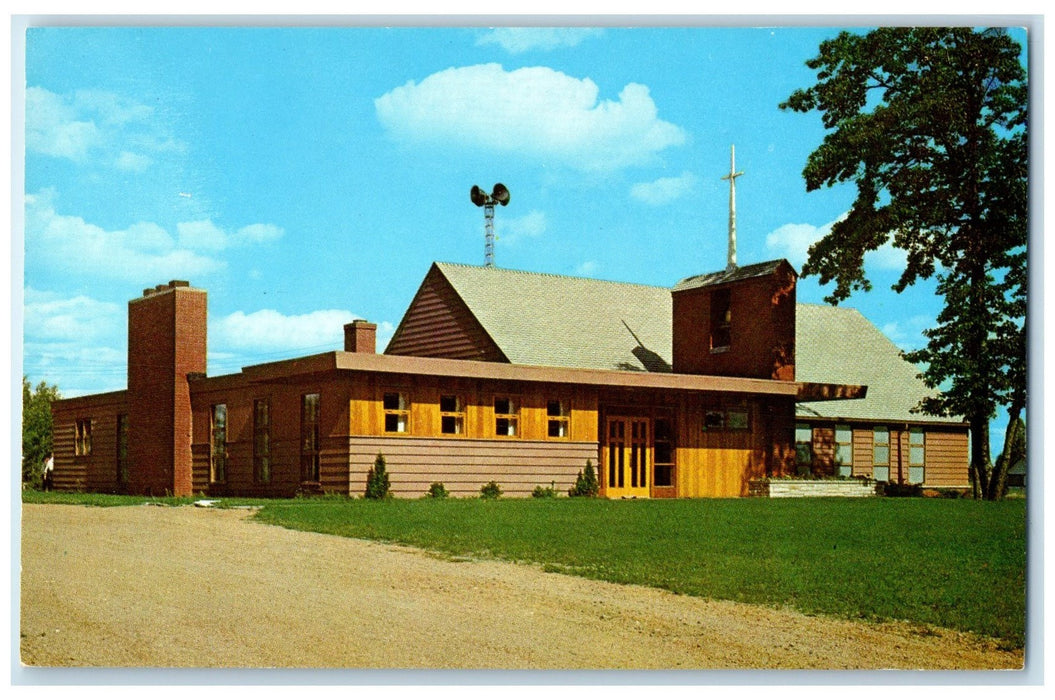 c1960's Calvary Lutheran Church Midway Between Minocqua Woodruff WI Postcard