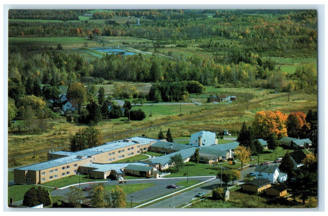 c1960's Homme Home For The Aging Wittenberg Wisconsin WI Unposted Trees Postcard