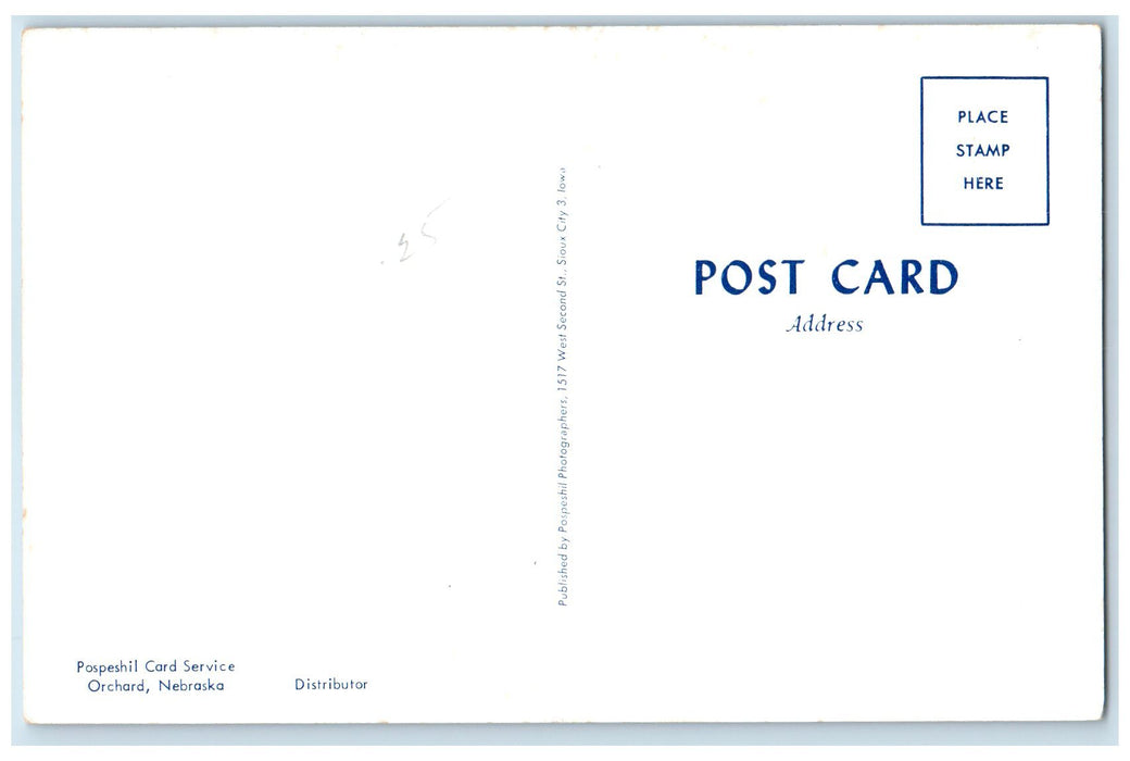 c1960's Pospheshil Card Service Towns Orchard Nebraska NE Unposted Postcard