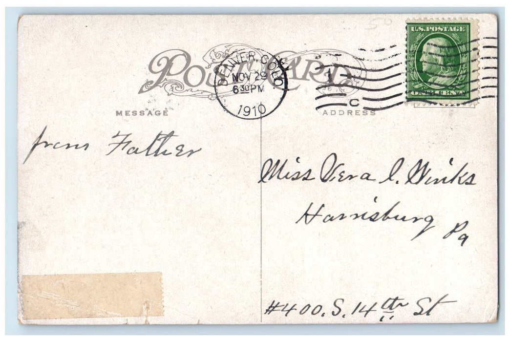 1910 Dome Rock Rustic Bridge River Crowd In Platte Canon Colorado CO Postcard