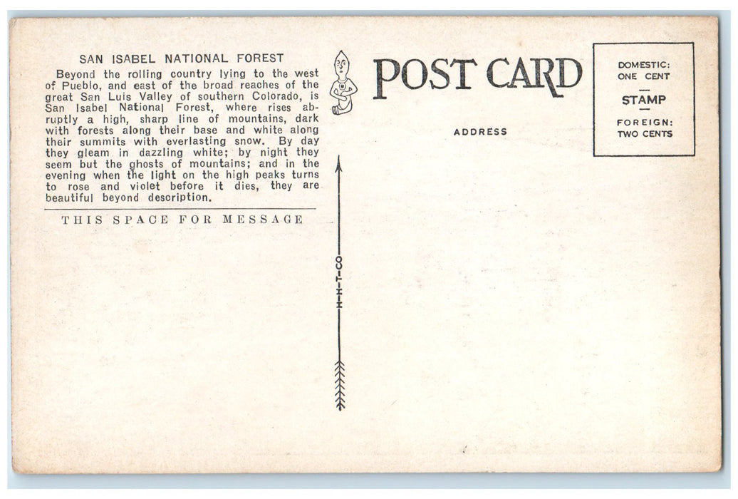 c1920's De Weese Dam Falls Trees Stones Near Westcliffe Colorado CO Postcard