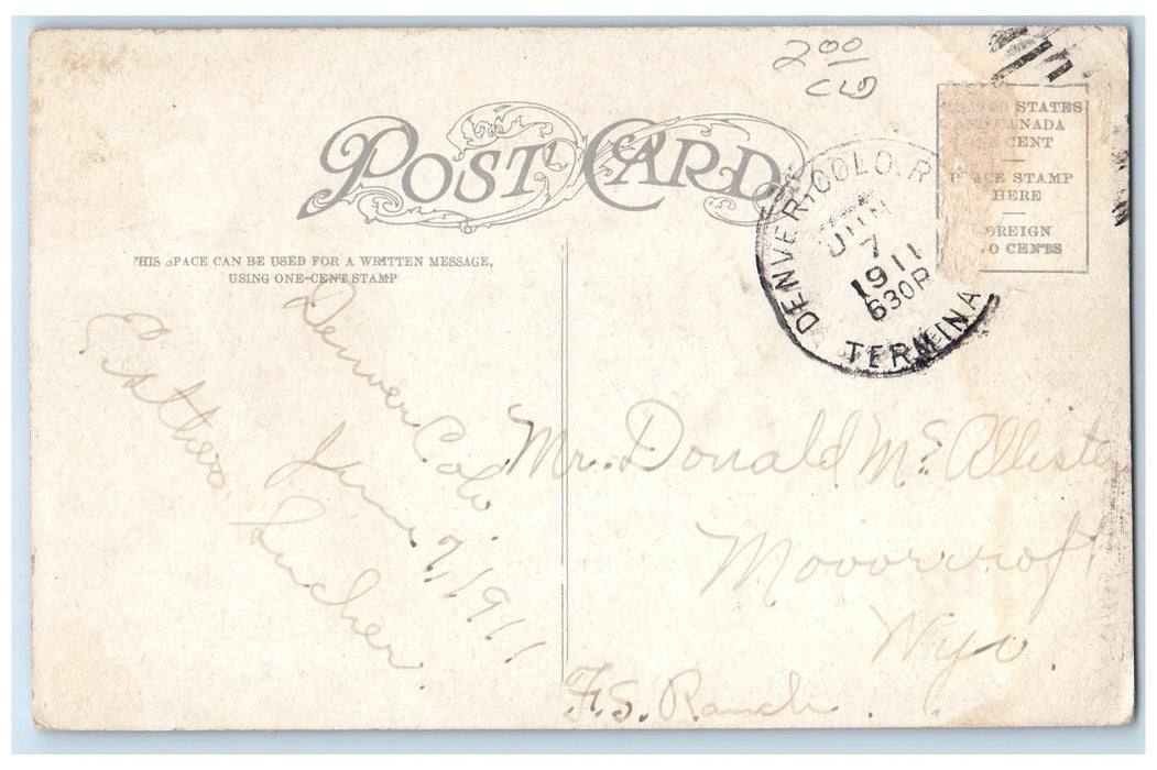1911 Curtis Street By Night Majestic Clarkeys Pure Rye Denver Colorado Postcard