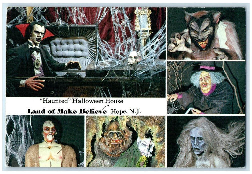 c1960's Haunted Halloween House Land Of Make Believe Hope NJ Unposted Postcard