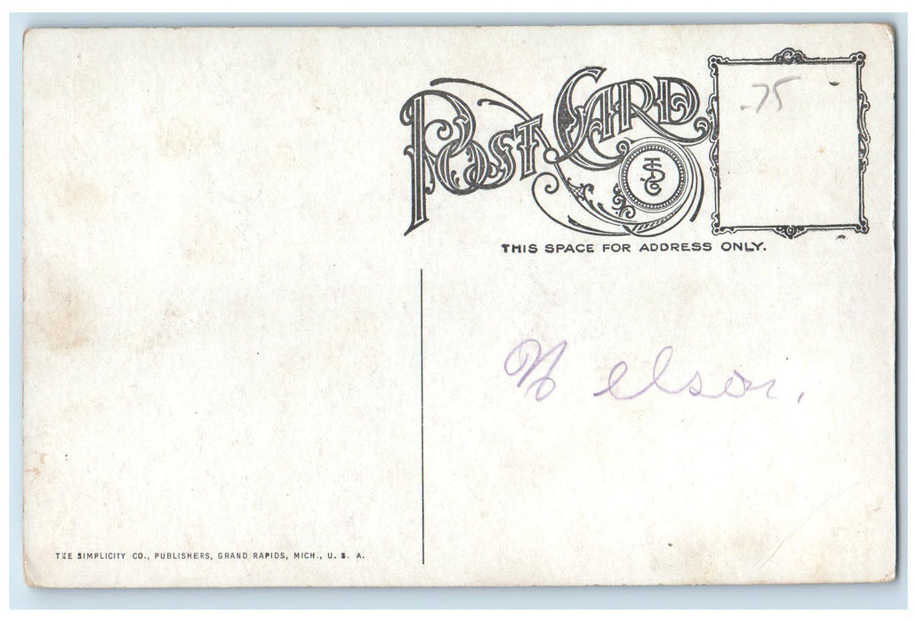 c1910's Post Office Stairs Door Entrance Building Mason City Iowa IA Postcard