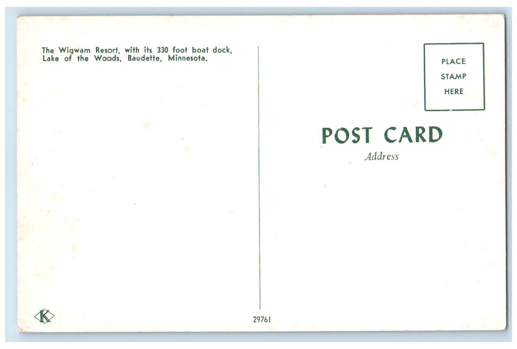 c1960's View Of The Wigman Resort Lake Of Woods Baudette Minnesota MN Postcard