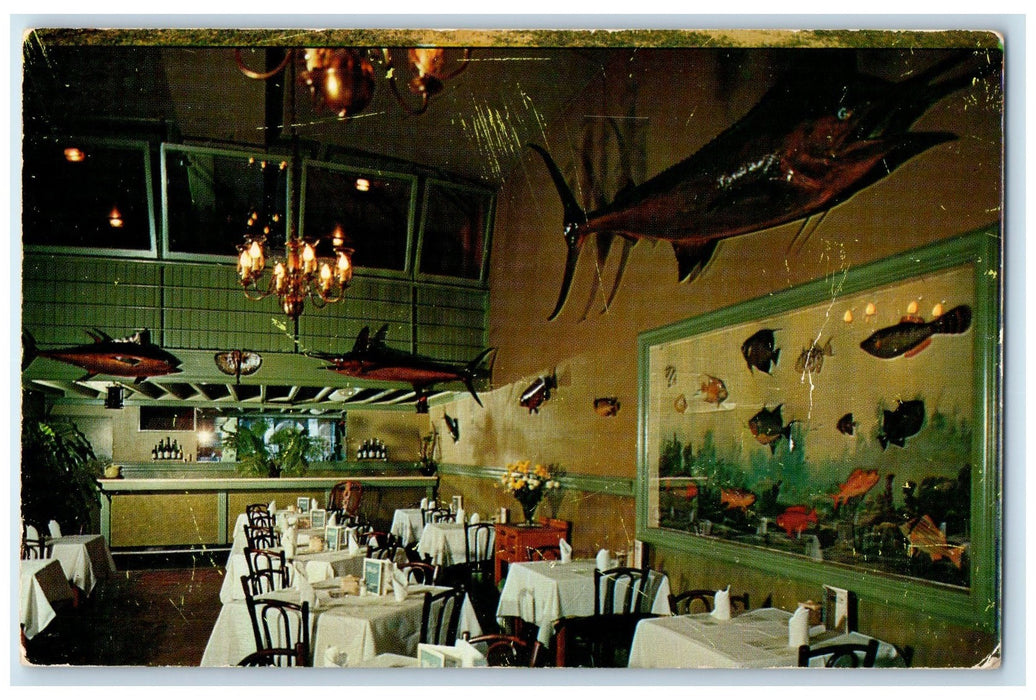 c1910's Bob's Seafood Grill Restaurant Interior Richmond Virginia VA Postcard