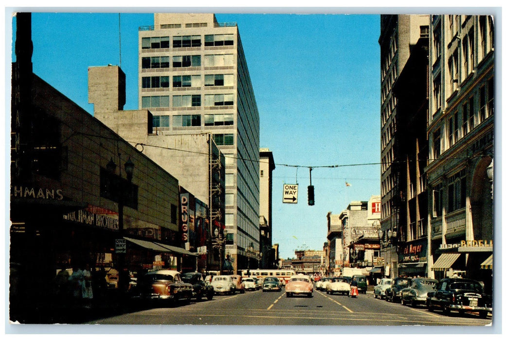 c1960's Looking North On 6th Avenue The City Of Ros Portland Oregon OR Postcard