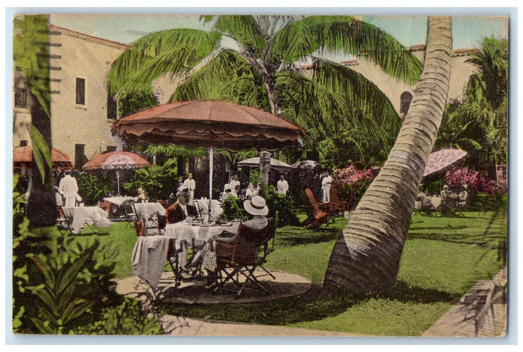 1945 The Patio Brazilian Court Hotel Exterior Palm Beach Florida FL Postcard