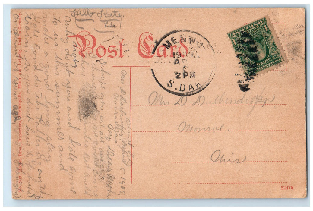 1906 Homestake Gold Mine And Mills Scene Lead North Dakota SD Posted Postcard