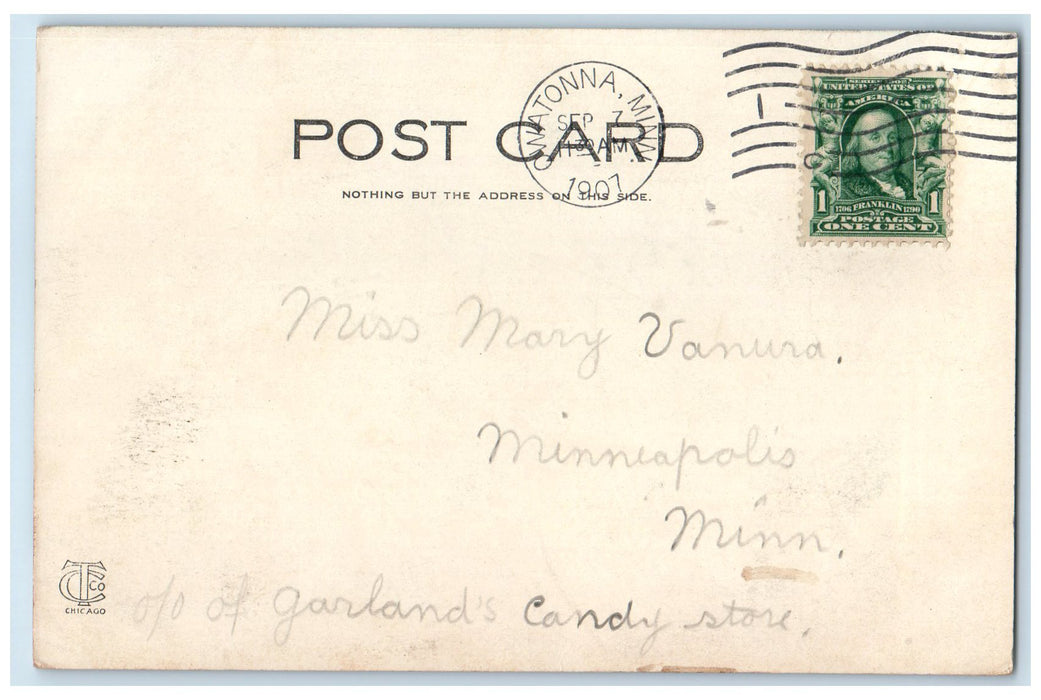 1907 Boys Dormitory Pillsbury Academy Exterior Owatonna Minnesota MN Postcard