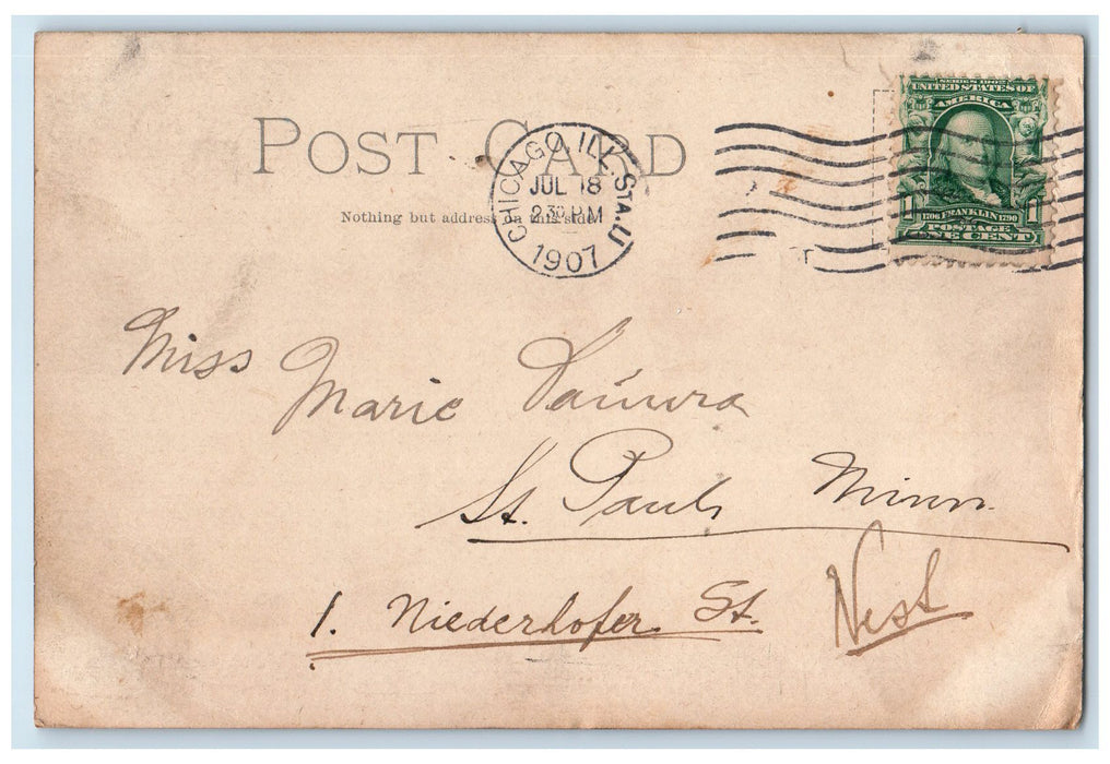 1907 Blue Island Avenue Trolley Car Shops Buildings Chicago Illinois IL Postcard