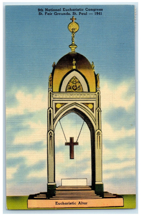 1941 National Eucharistic Congress St. Fair Grounds St. Paul Minnesota Postcard