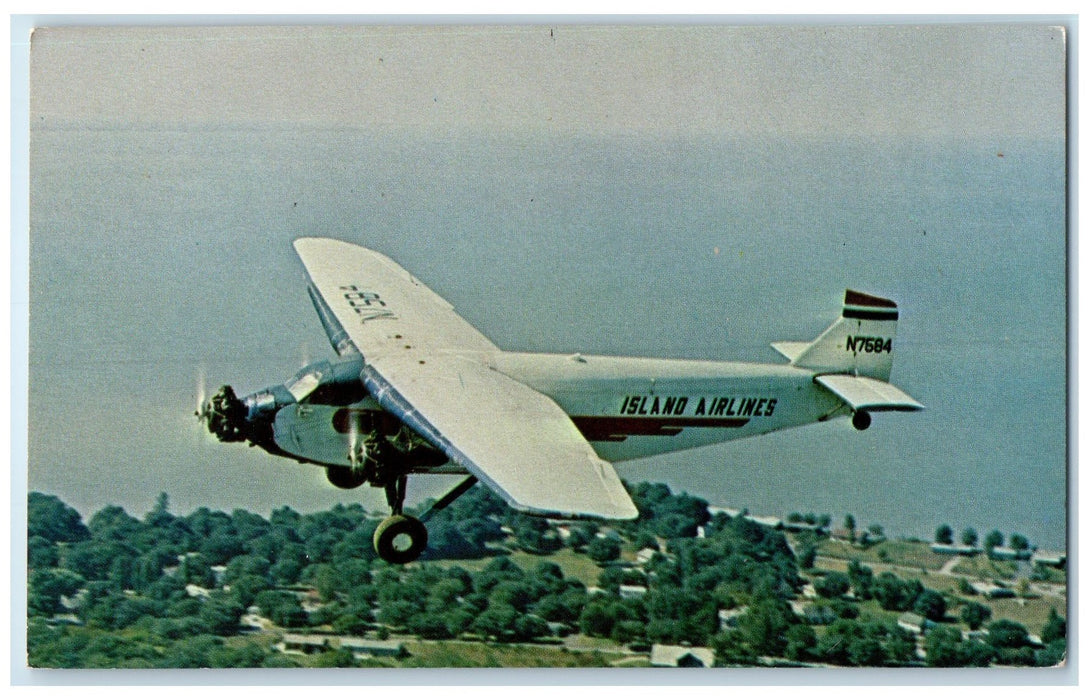 c1960's Island Air Lines Famous Tin Goose Ford Motor Port Clinton Ohio Postcard