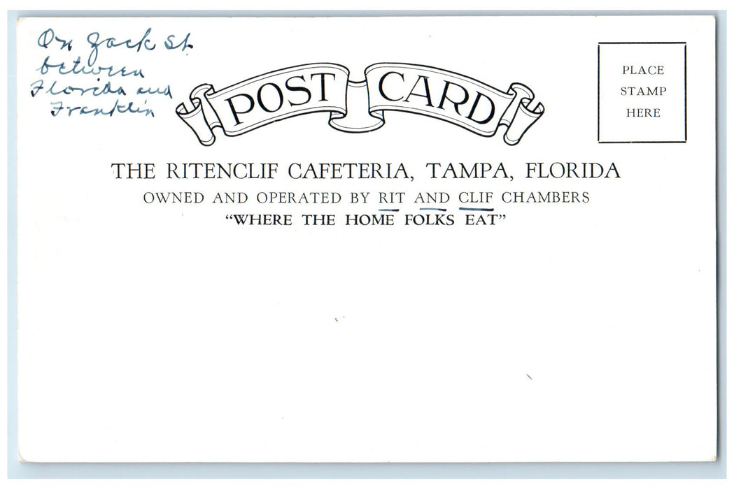 c1960's The Ritenclif Cafeteria Interior Portraits Tampa Florida FL Postcard