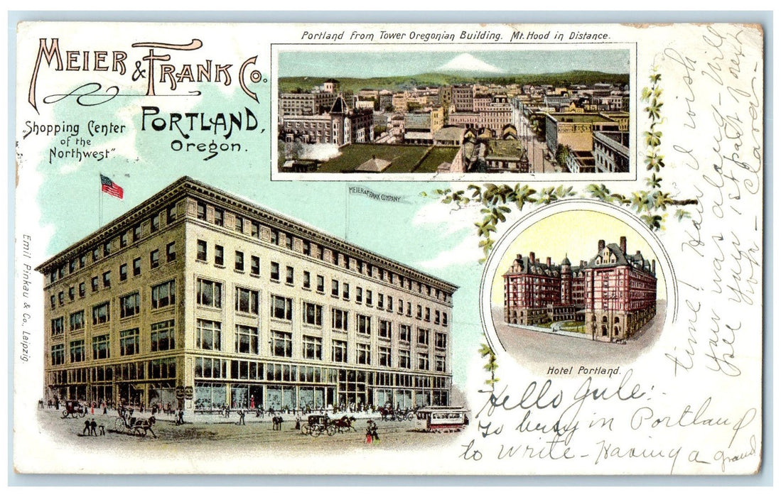1905 Meier And Frank Company Buildings Exterior View Portland Oregon OR Postcard
