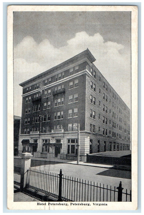 1948 Hotel Petersburg Exterior Roadside Petersburg Virginia VA Posted Postcard