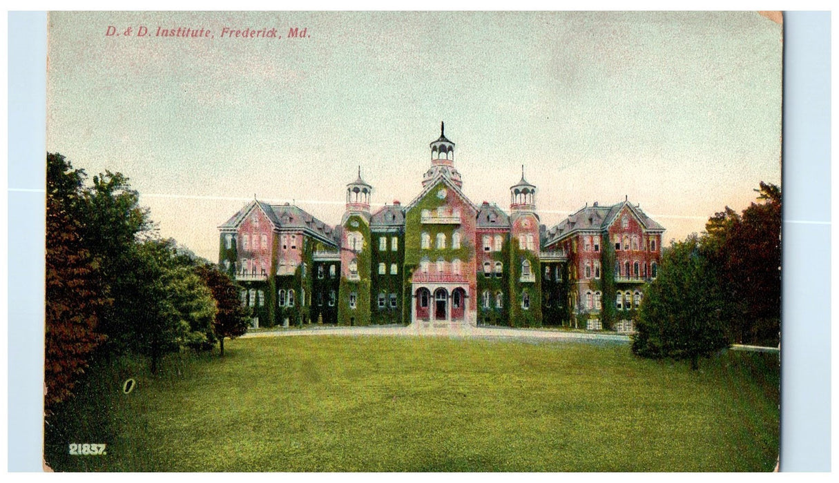 c1910's D. & D. Institute Building Exterior Frederick Maryland Unposted Postcard