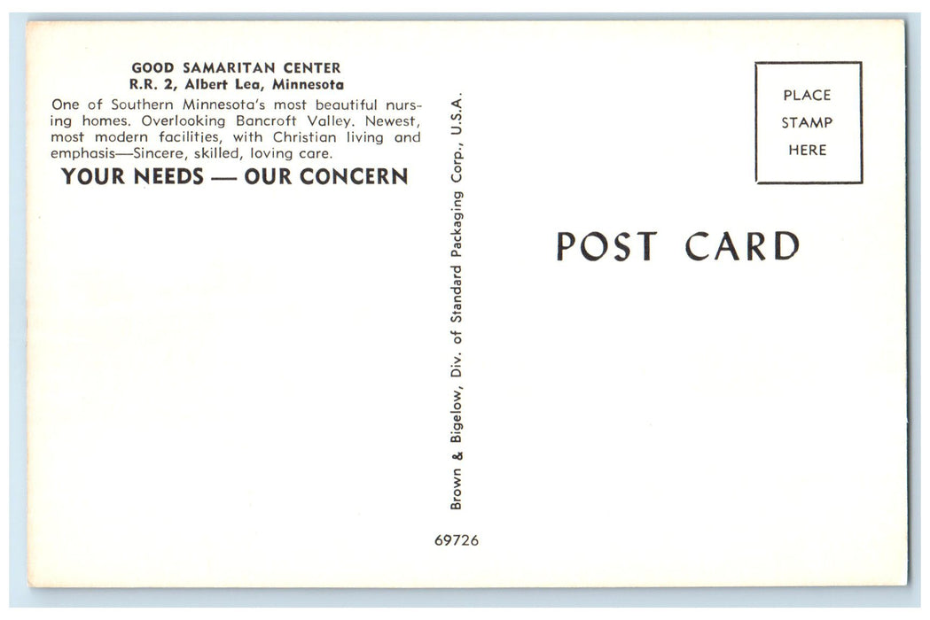 c1960s Good Samaritan Center Exterior Roadside Albert Lea Minnesota MN Postcard